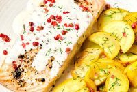 Perfectly Roasted Salmon with Pink Peppercorn Drizzle