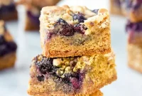 White Chocolate Blueberry Bliss Blondies
