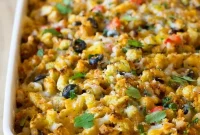 Fiesta Cornbread Stuffing for Thanksgiving