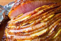 Honey-Glazed Ham with Roasted Apples