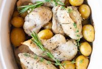 Tender Garlic Butter Slow Cooker Chicken and Potatoes