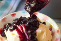 Homemade Blueberry Ice Cream Sauce