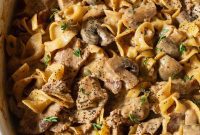 Creamy Slow Cooker Beef Stroganoff