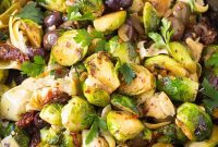 Mediterranean Braised Brussels Sprouts