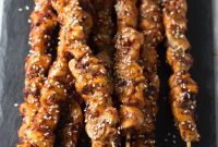 Gochujang Glazed Chicken Skewers