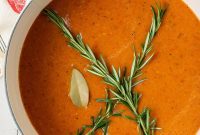 Velvety Roasted Tomato and Basil Soup