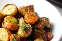 Golden Roasted Potatoes and Carrots
