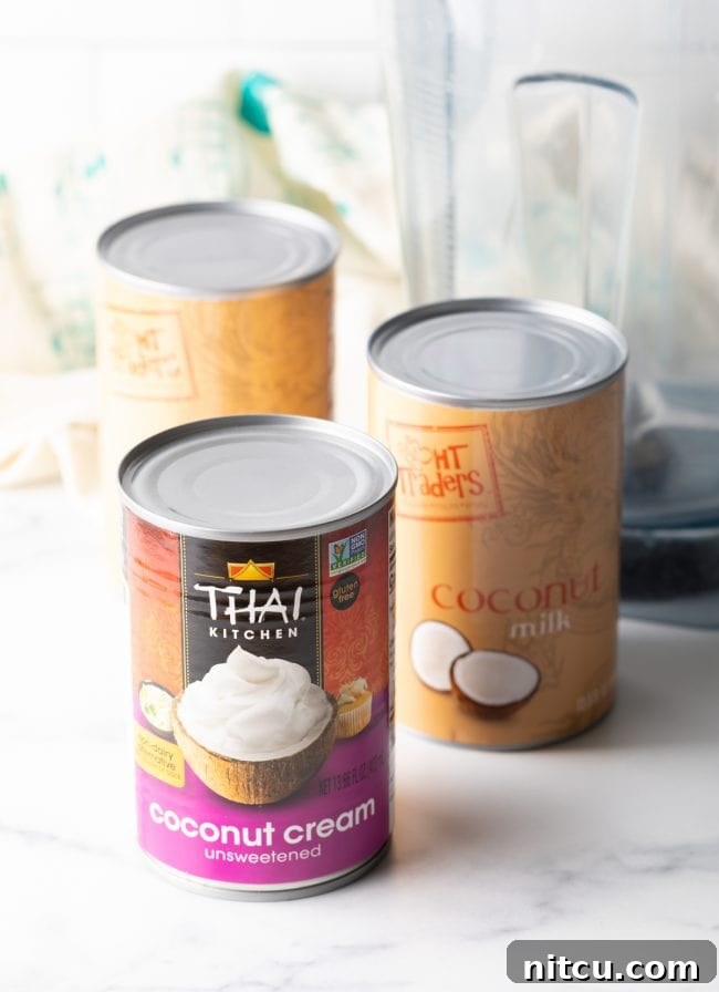 Creamy Dairy-Free Coconut Ice Cream 5 Cans of coconut cream.