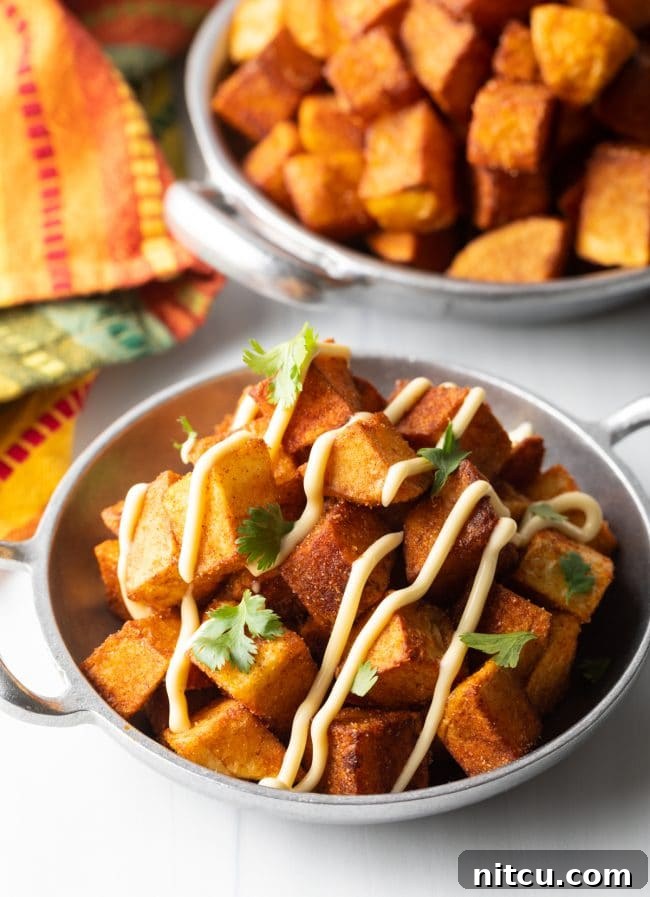 Fiesta Potatoes 3 Bowl of crunchy Patatas Bravas topped with aioli and fresh cilantro