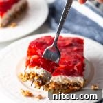 Sweet Strawberry Pretzel Delight 17 A small square image of the finished strawberry pretzel salad, often used as a recipe thumbnail.