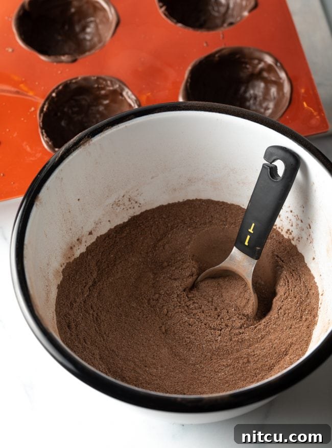 Magical Melting Cocoa 6 Ingredients for hot chocolate filling.