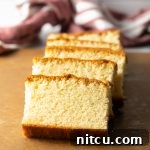 Featherlight Japanese Sponge Cake 14 A baked Japanese Castella Cake, ready to be sliced.