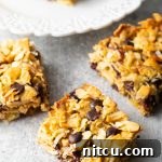 A finished keto cereal snack bar, indicating the visual outcome of the recipe.