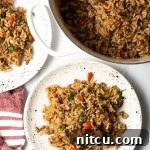 Cajun Dirty Rice recipe image.