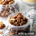 A bowl of freshly made keto granola.