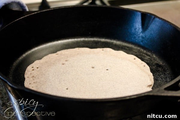 Injera brad being cooked in a skittle. 