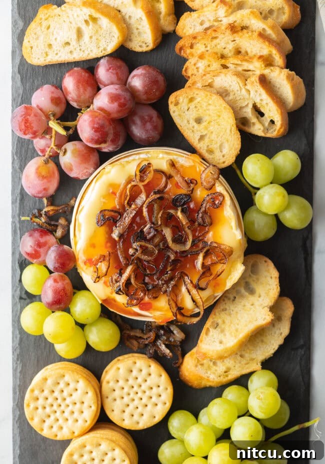 Gooey Baked Camembert Delight 11 Sauteed shallots added to the top of "cannonbear cheese"