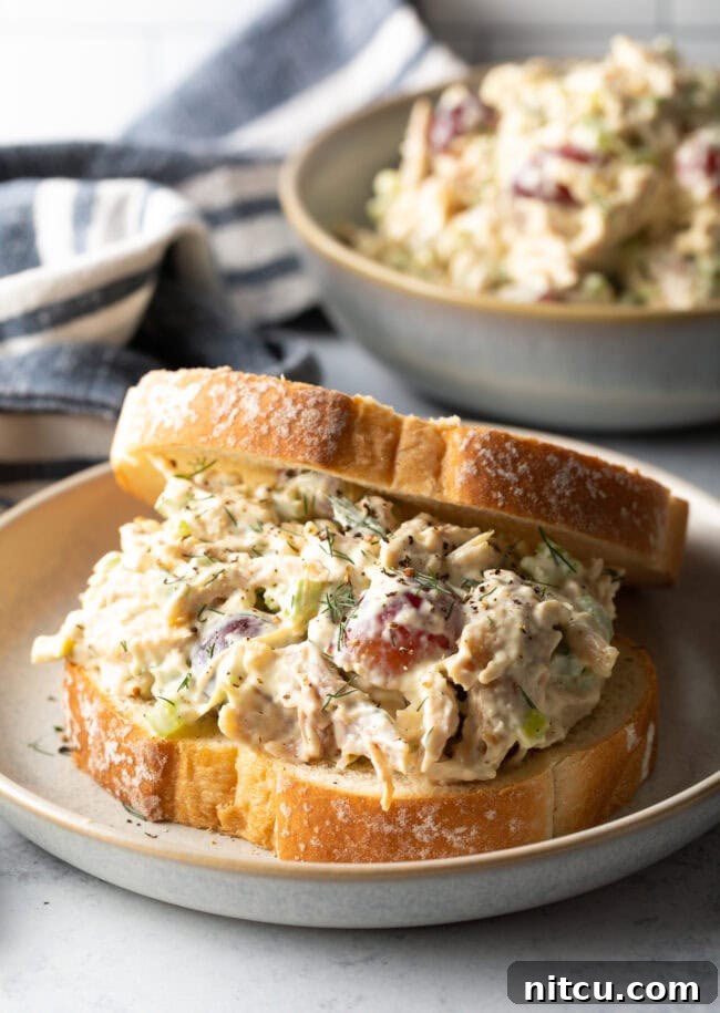 Perfect Turkey Sandwich Salad 4 Large sandwich on a white plate.