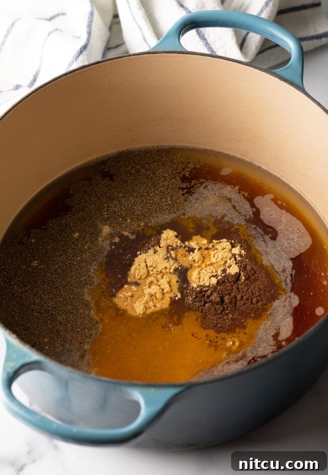 Tangy Homemade Chow Chow 8 Sugar added to the cooking pot.