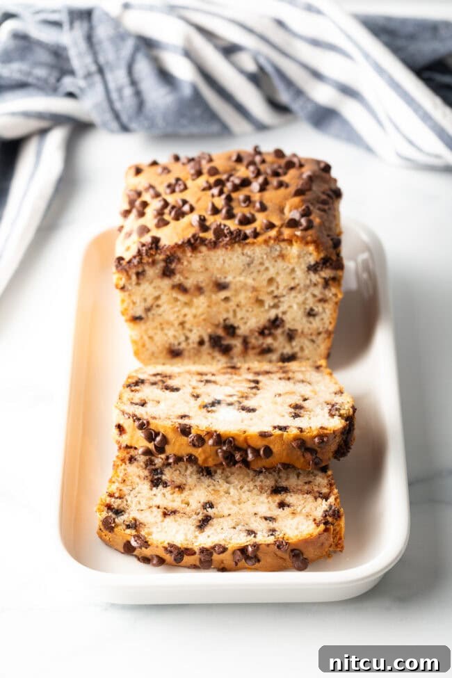 Top down ice cream bread loaf in slices.
