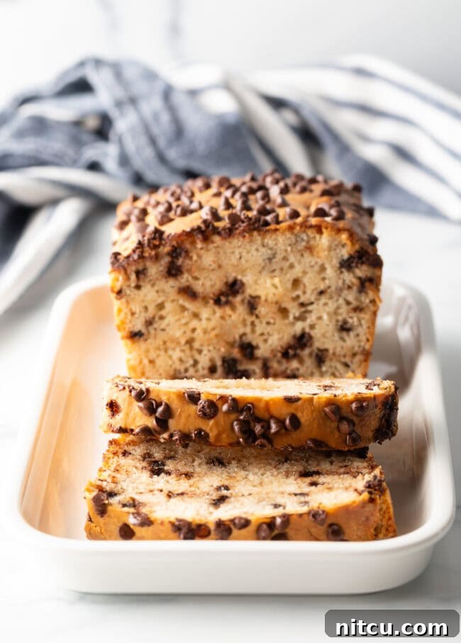 Front shot of ice cream bread loaf in slices.
