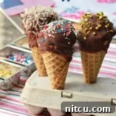 Chocolate Enrobed Cones 4 Chocolate Dipped Ice Cream Cones Recipe