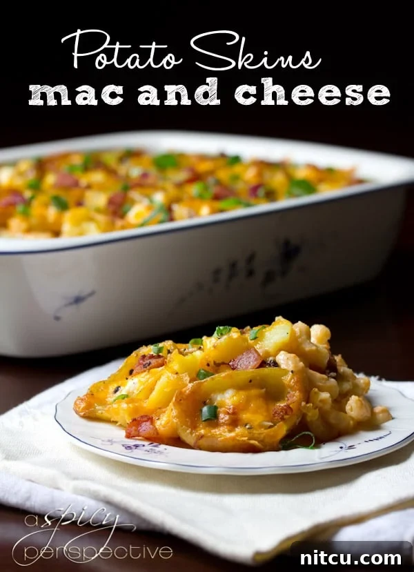 Potato Skins Mac and Cheese Recipe | ASpicyPerspective.com