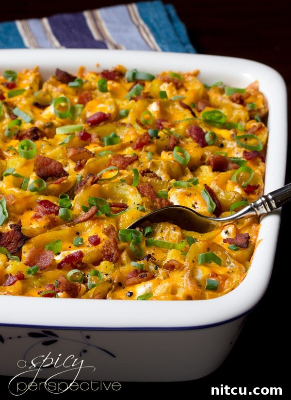 Mac and Cheese with Potato Skins Crust | ASpicyPerspective.com