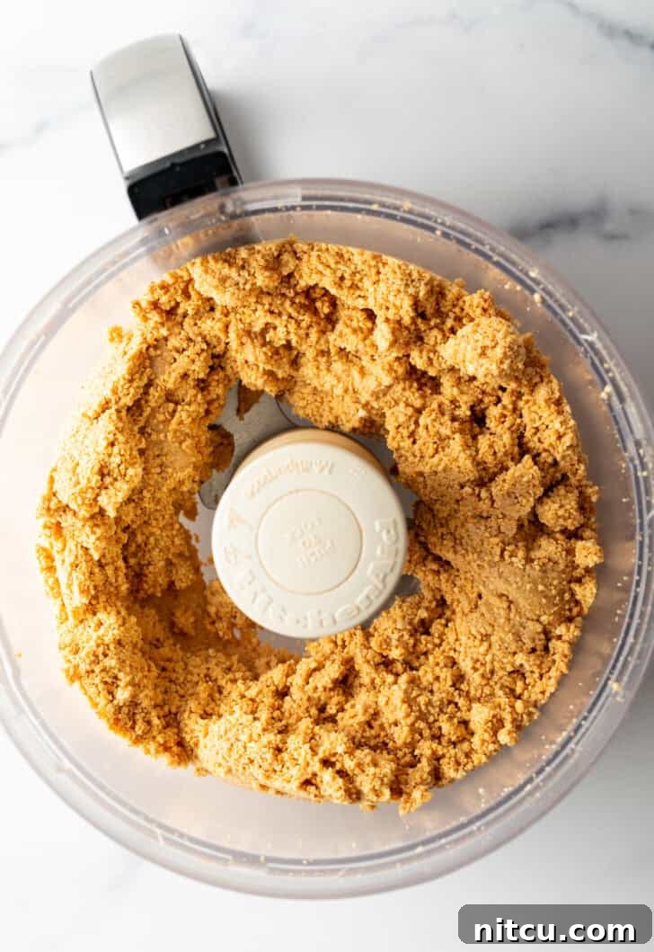 Whip Up Your Own Peanut Butter 7 Peanuts blending further, reaching a coarse crumb stage in the food processor.