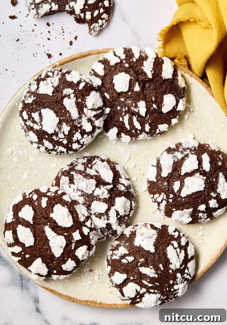 Fiesta Crinkle Cookies 7 Easy Mexican Crinkle Cookies on plate after baking, showcasing their delightful crinkled texture.