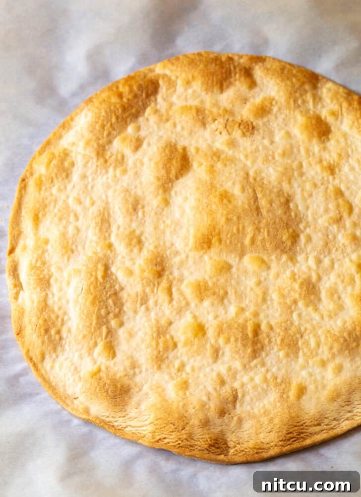 Berry Bliss Freeze 7 Large circular piece of baked golden pie crust.