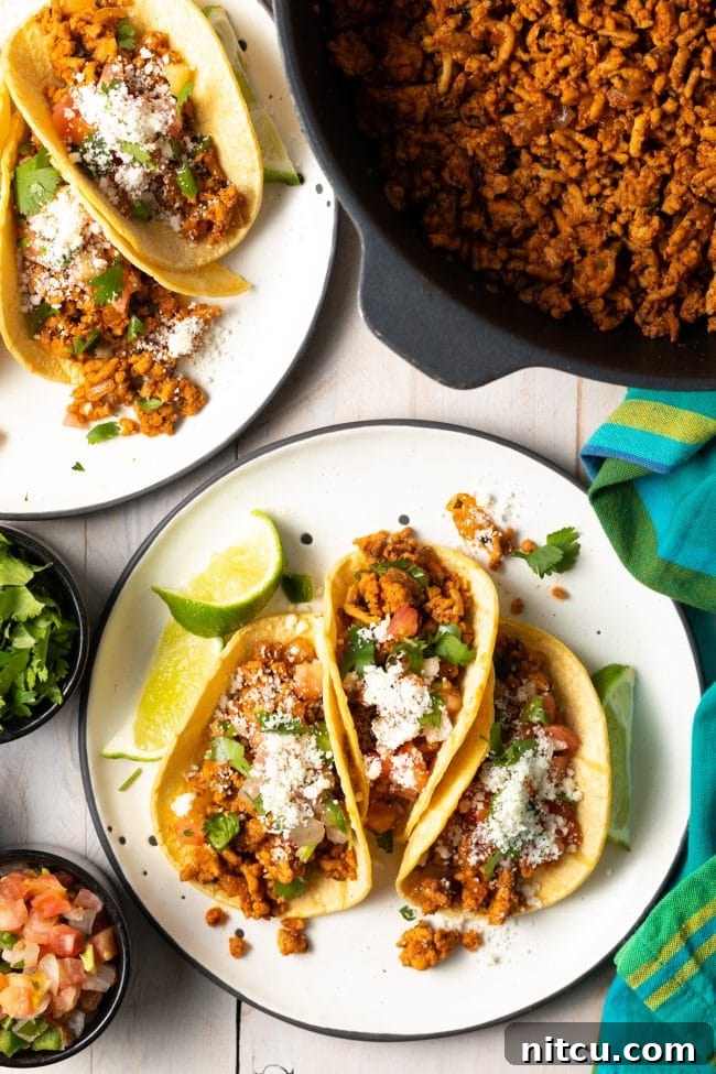 Zesty Chicken Taco Blend 11 Delicious chicken tacos generously seasoned with homemade blend, ready to be served.