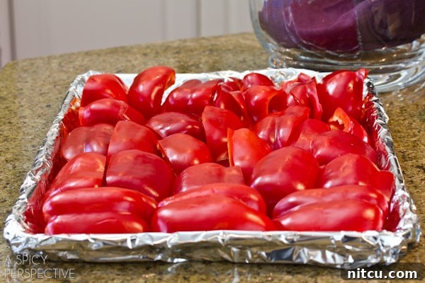 Perfect Roasted Red Peppers Every Time 6 Roasting Red Peppers | ASpicyPerspective.com #howto #diy #redpeppers