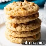 Butterscotch cookies on a cooling rack.