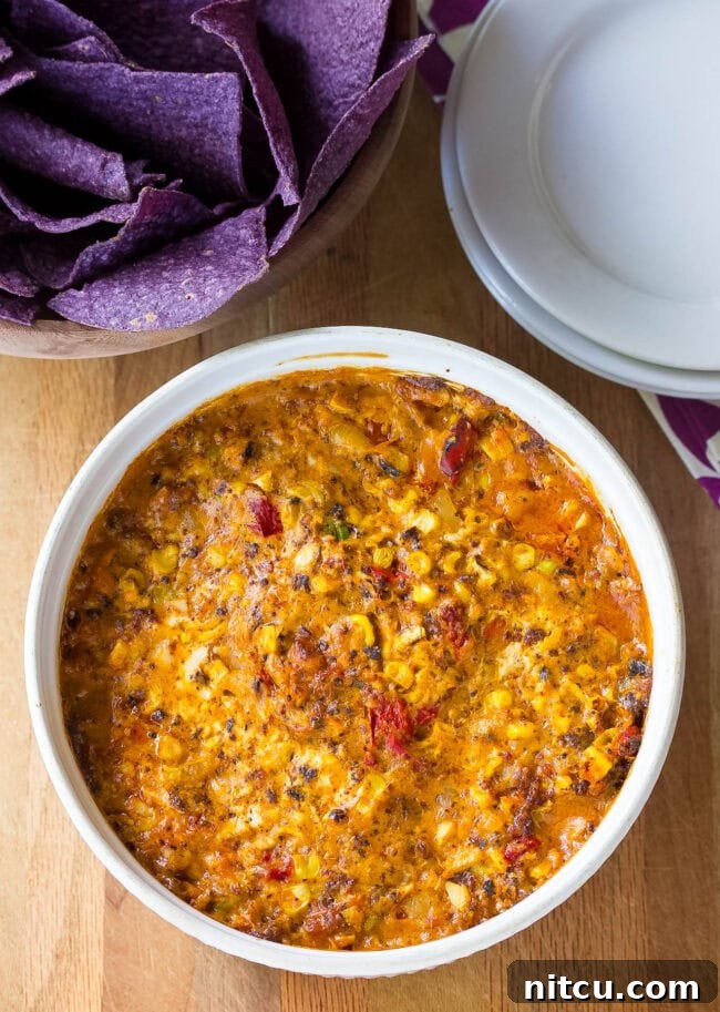 Charred Corn Fiesta Dip 2 Creamy Fire Roasted Corn Dip Recipe