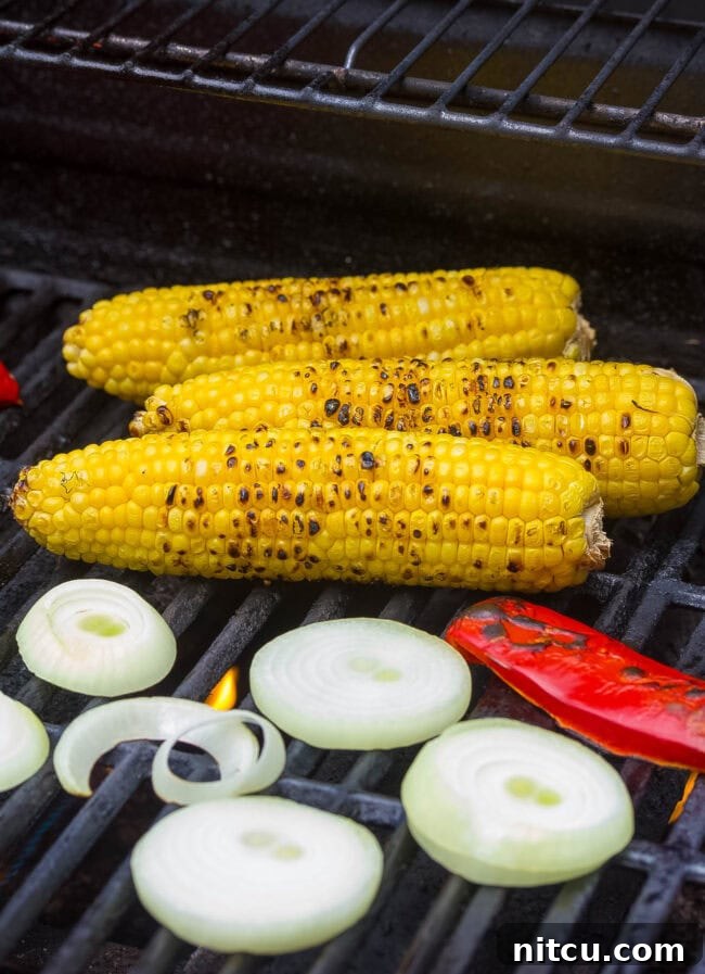 Charred Corn Fiesta Dip 5 fire roasted corn
