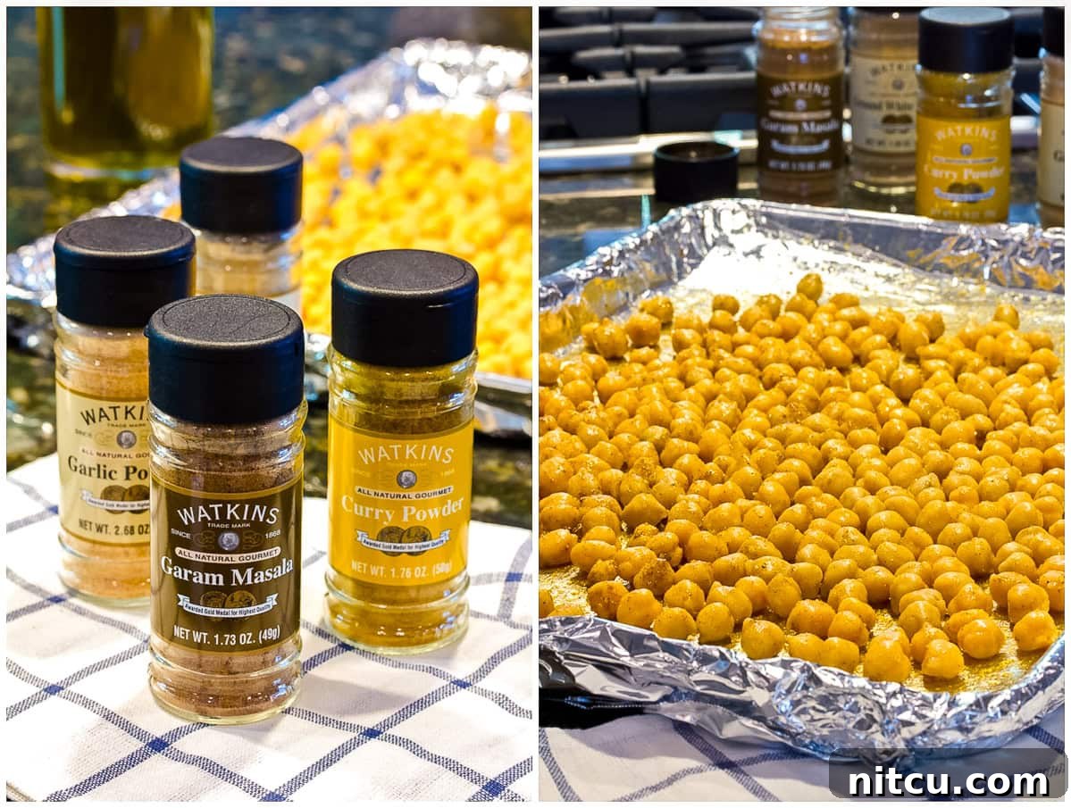 Indian-Cuisine A visually appealing spread of roasted chickpeas, highlighting Indian cuisine flavors.