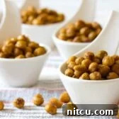 Addictive Spicy Roasted Chickpeas 2 "Indian" Roasted Chickpeas | ASpicyPerspective.com #snack #healthy #chickpeas