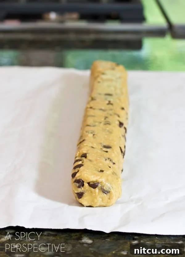 Homemade Cookie Dough Log