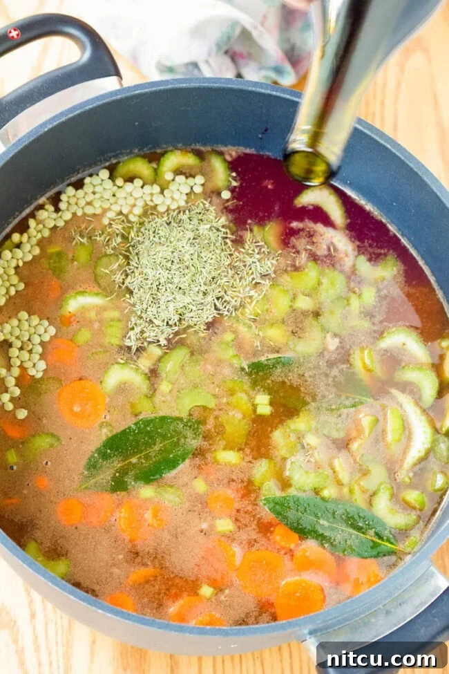 Hearty Beef and Lentil Braise 7 Stew the ingredients in the pot