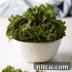 Baked Kale Chips Recipe #kale #healthy #fall #vegan #paleo
