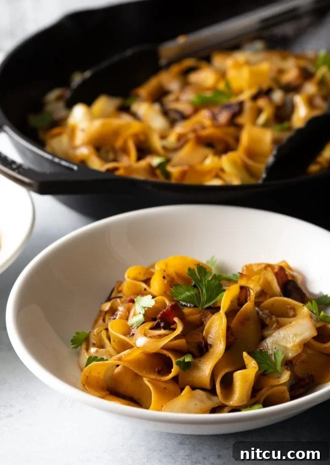 Hearty Hungarian Cabbage and Noodles with Bacon – a beloved traditional dish