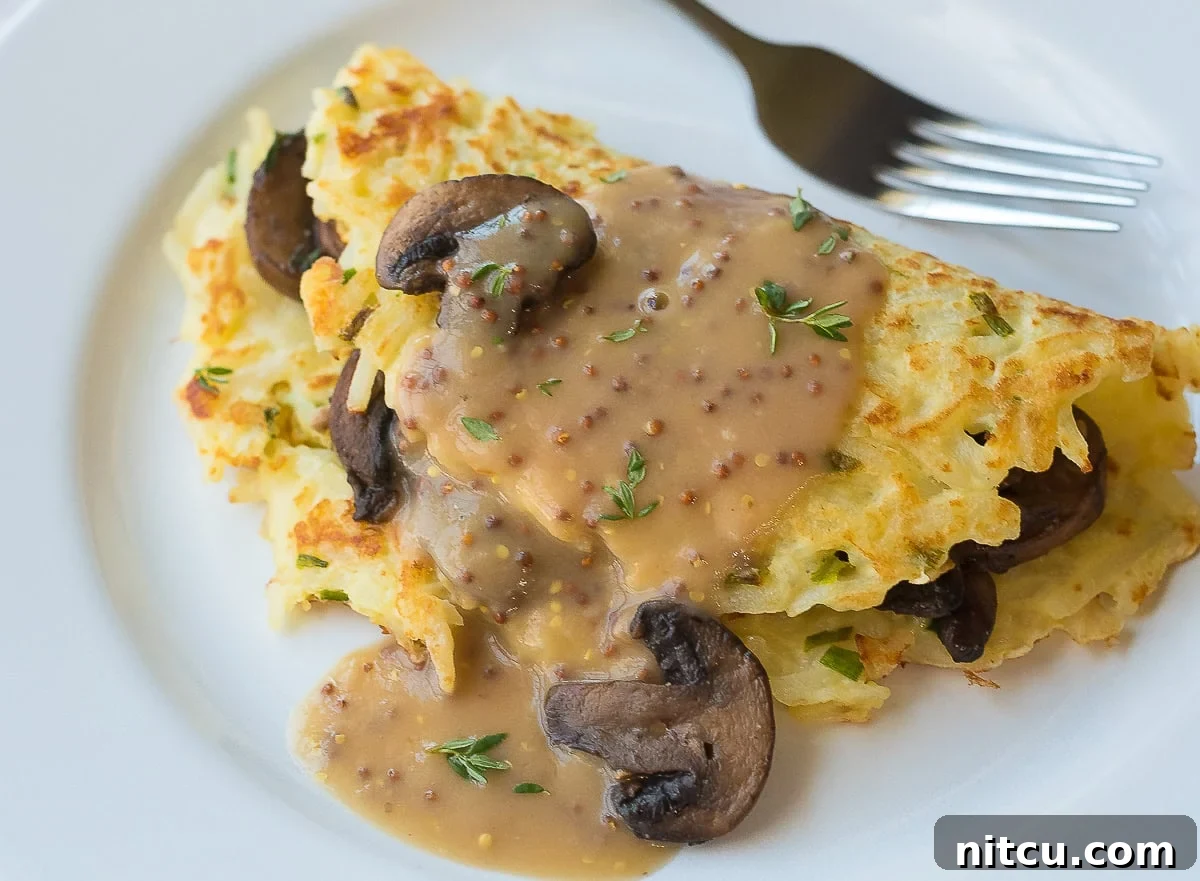 Classic Irish Boxty: A Potato Pancake Tradition 9 The Best Irish Potato Pancakes Recipe with Sautéed Mushrooms and Whiskey Gravy for Saint Patrick's Day Celebrations