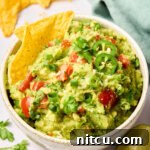 Easy Guacamole Recipe with fresh ingredients.