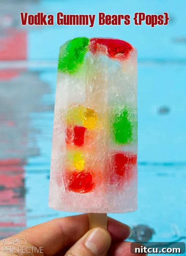 Delicious Alcoholic Gummy Bear Pops Alcoholic Popsicles with Gummy Bears