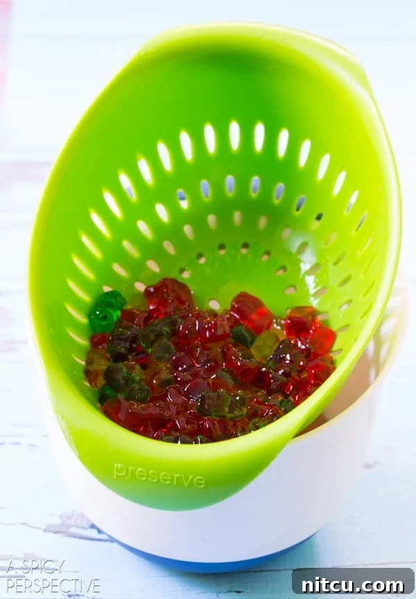 How to Make Vodka Gummy Bears Close-up of Vodka-Infused Gummy Bears