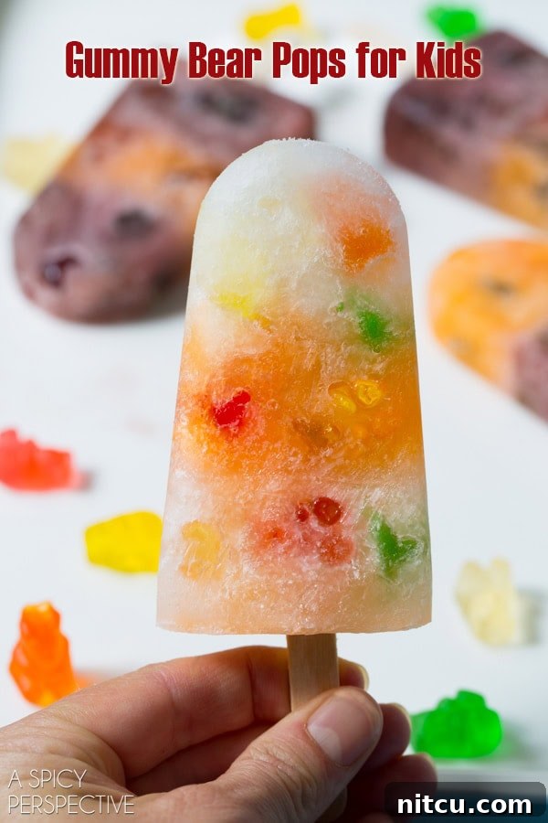 Delicious Summer Popsicles Assortment of colorful Popsicles