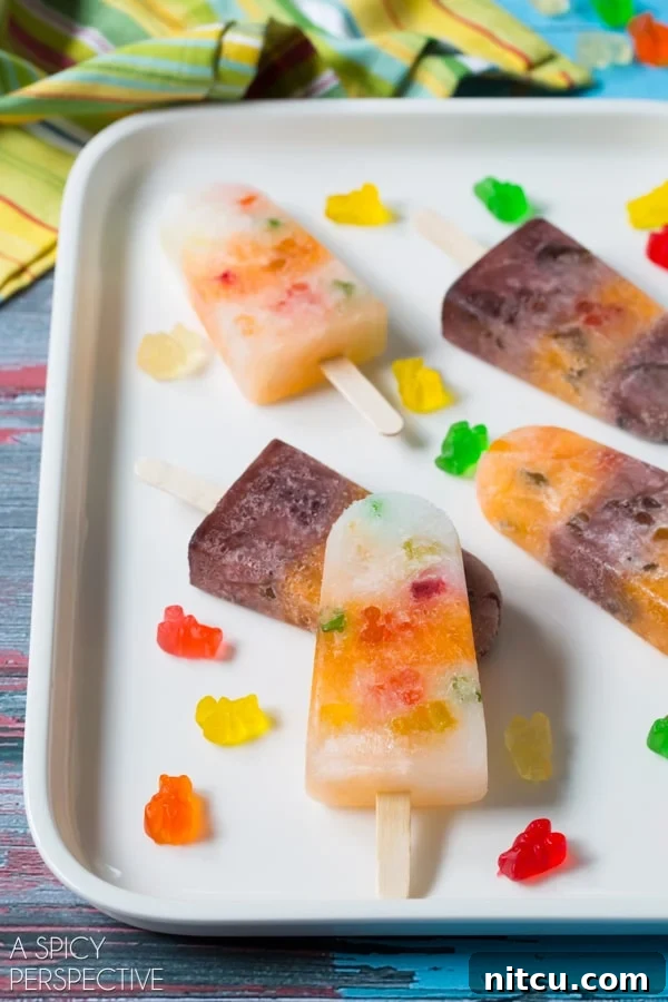 Family-Friendly Summer Treats Kids enjoying their Gummy Bear Popsicles
