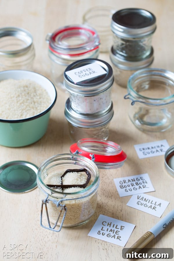 Gourmet Infused Sugars 5 Flavored Sugar Recipe for edible gifts
