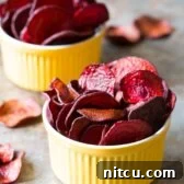 Oven Baked Beet Chips Recipe